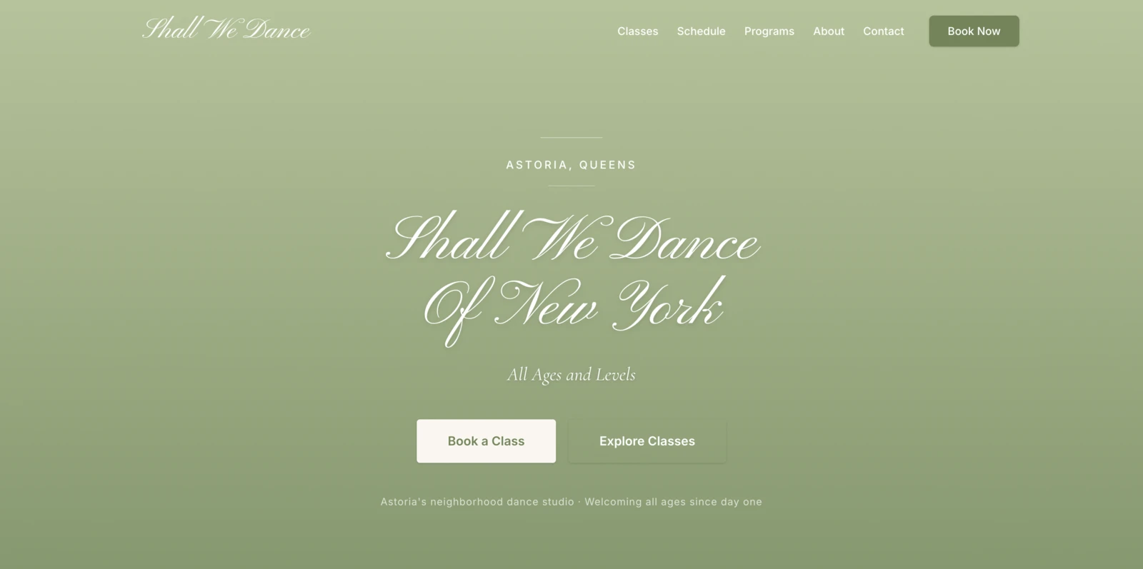 Shall We Dance of New York homepage